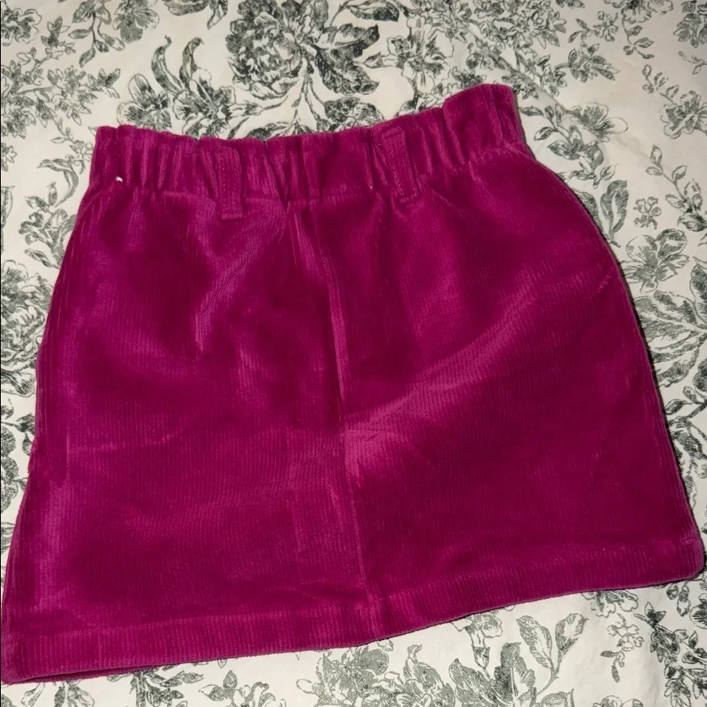 Isaac Mizrahi Fuchsia Corduroy Skirt